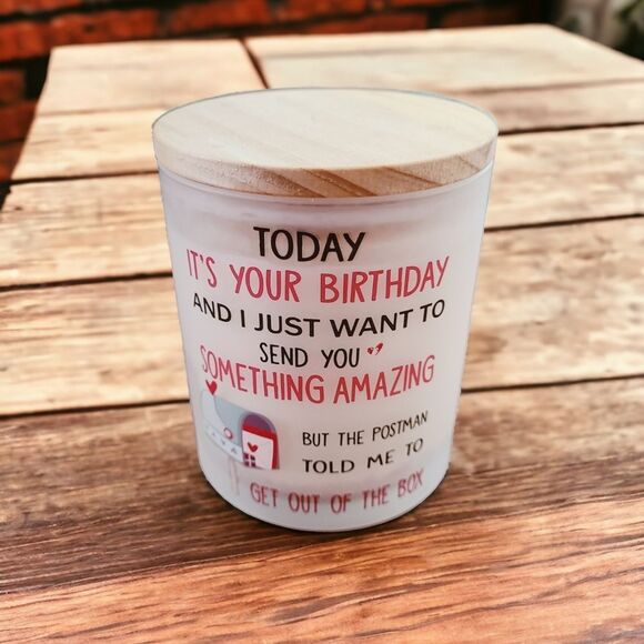 Happy Birthday, Soy Wax Candle w/Subtle Floral Scent - Picture 1 of 3